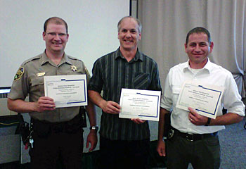 Chief Deputy Craig Clossey Aroostook County Sheriffs Office, John Hyman Houlton Pretrial Case Manager and Detective Kris Calman from Houlton PD